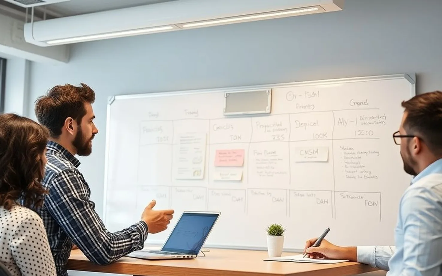 transformation project planning whiteboard session